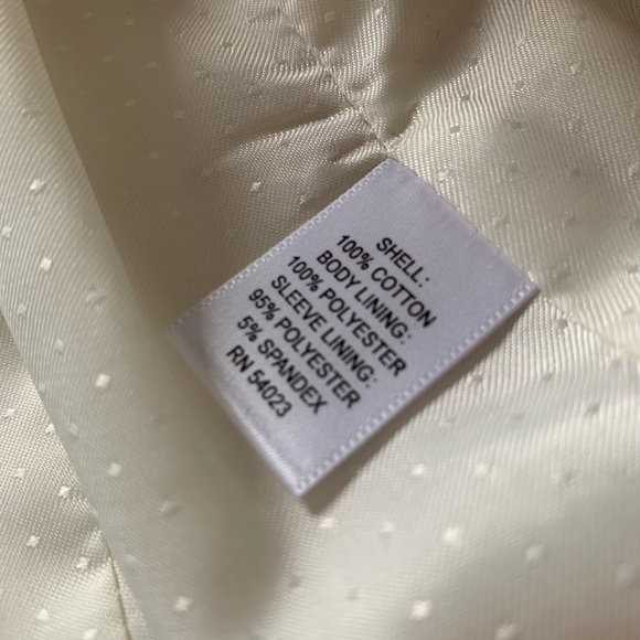 EUC! Banana Republic Cream Cotton Lady Coat - Picture 7 of 7